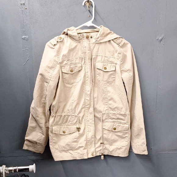 Rue21 Jackets & Blazers - Rue21 Beige Hooded Jacket